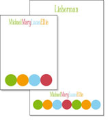 Queen Bee Personalized Note Pads - Lime Hip Dots (NP-Q-13)